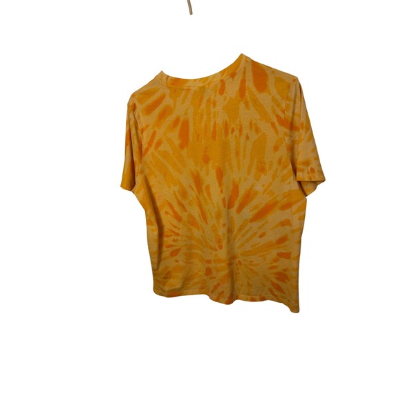 H&M Divided Yellow Tie Dye Positive Earth Energy Graphic T Shirt Women's Medium - Picture 2 of 7